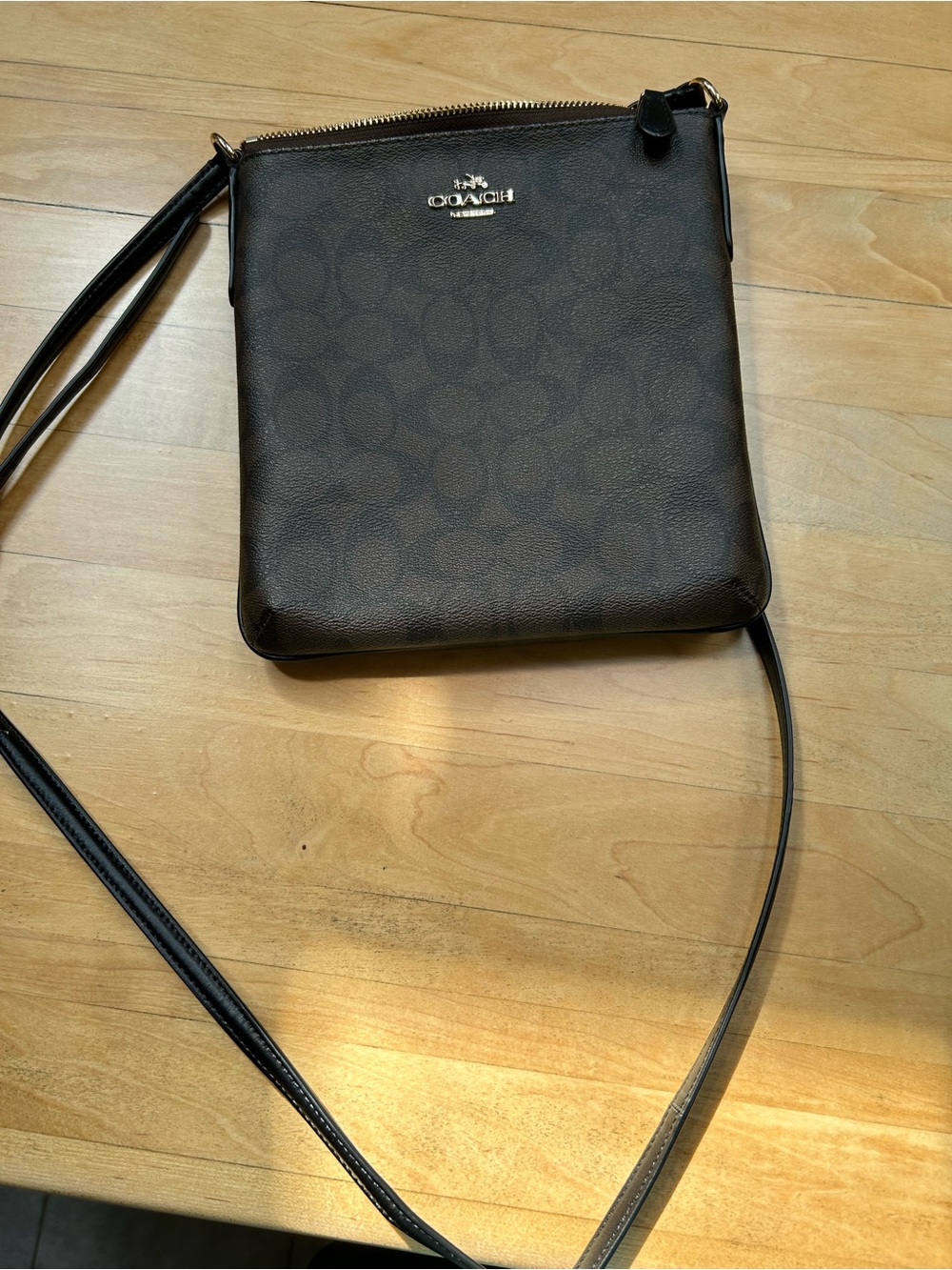 Coach Small Messenger Crossbody in Dark Brown